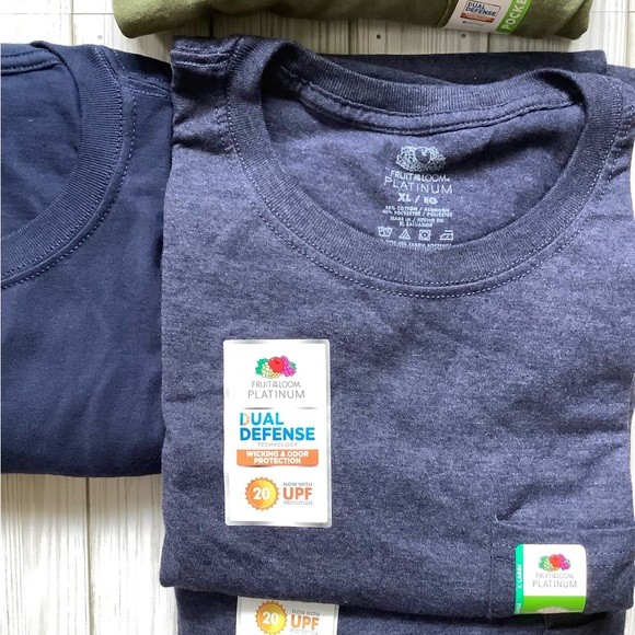 NWT!  Men’s Cotton T-shirt Pocket Short Sleeve 2 Colors  (XL) - Picture 2 of 6